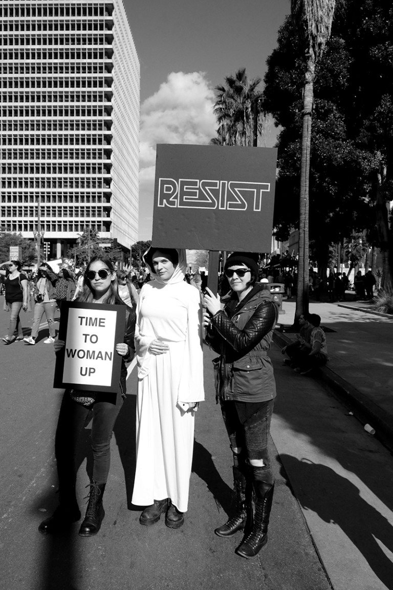 COLOMBIANA EN LA MARCHA DE LAS MUJERES EN LOS ANGELES