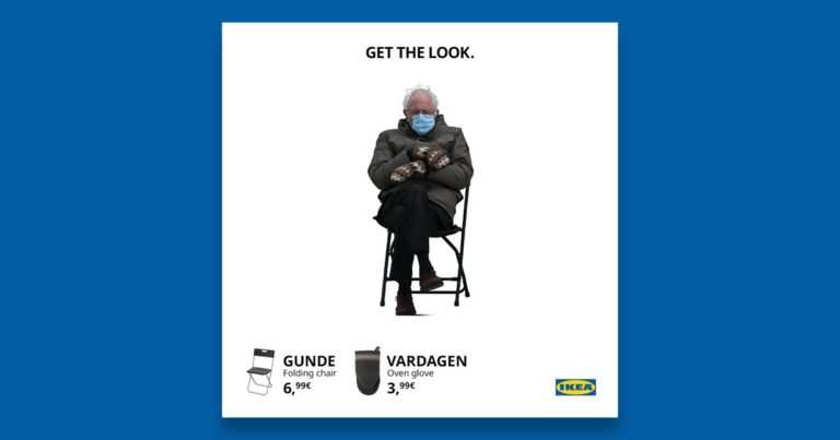Ikea aprovecha meme de Bernie Sanders